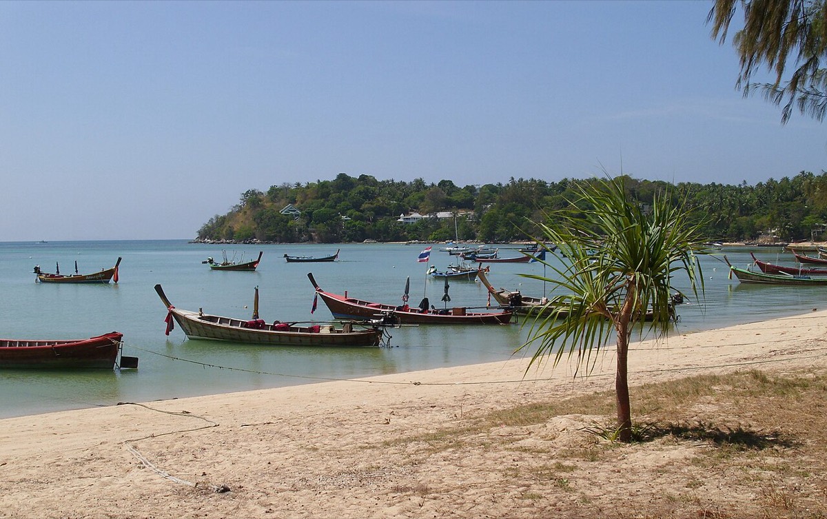 Rawai Beach and longtail boats